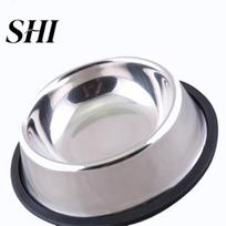Pets Dog Cat Stainless Steel Non Slip Feeding Food Water Dish Feeder Bowl S  16cm /6.30