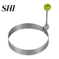 Funny Egg Fryer Stainless Steel Heart Shape Fried Tool Star Round Omelet Model Mold Cookie Biscuit Baking Mould for Kitchen Home Circle