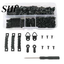 Wall Hanging Kit Small Triangle Picture Frame Hanger Hooks with Screws Hardware Accessories Rustproof Ring juoda