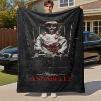 1 vnt. ANNABELLE CONJURING Lauko flanelės pledas Minkštas pliušinis dekoras iškyloms, stovyklavimui, miegamajam, žaidimų kambariui ar pietų pertraukai n1156A 75X95CM