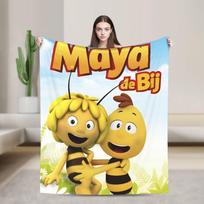 Bitės Majos pledas Super šiltas Juokingas pliušinis patalynės užtiesalas sofai kėdei lovai lėktuvo kelionėms Flanelinis lovatiesis Lovos uždangalas 75X95CM