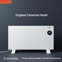 Graphene Electric Wall & Floor Fan Heater - CE Certified Convection Hot Air Heater for Home 1500W Smart