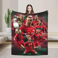 Futbolo C Ronaldo pledai Futbolo Vilnos Naujoviškas minkštas metamas pledas namų dekoravimui 75X95CM