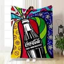 Coca Cola Bottle Pop Art Blanket Bedroom Blanket for Livingroom Couch Lunch Break Soft Cozy Throw for Friend's Festival Gift 75X95CM