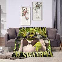 S-shreks Negali Šiandien esu užverstas Antklodė Iškylai Flanelinė Mėtymo Antklodė Lauko Naudojimui Super Minkšta Individuali DIY Kokybės Antklodė 75X95CM