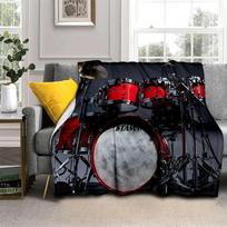Muzikiniai Instrumentai Būgnų Komplektas Būgnų Komplekto Antklodė, Minkšta Mėtoma Antklodė Namams Miegamajam Lovai Sofai Piknikui Kelionei Biurui Dangalas Vaikui 75X95CM