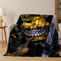 3D Žaidimas F-FNAF Freddy Animacinis Flanelinis Antklodas Lovai Miegamajam Kambariui Svetainei, Minkštas Šiltas Mėtomasis Antklodas Kempingui Iškylai Dovana Vaikams 75X95CM