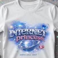 Internet Princess Shirt, Frutiger Aero T Shirt, McBling Graphic Tee, Y2K Webcore Shirt, Digital Nostalgia Tee, 2000s Internet Aesthetic S