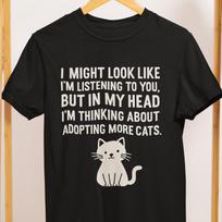 Funny Cat Lover T-Shirt: Comfort Colors Cat Adoption Tee M