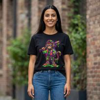 Monkey Funny Animals Baseball Drip T-Shirt; Trendy Youth Kids Sports Tee; Graphic Novelty Dripping Art Shirt for Boys and Girls 2XL