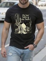 Western Cowboy Boots Hat Graphic Tshirt Desert Vibes Grap... S įvairiaspalvis