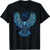 Odins Raven Nordic Warrior Valhalla Norse Myth TShirt 100 Cotton ONeck Short Sleeve Summer Casual Mens Tshirt Streetwear S įvairiaspalvis