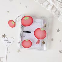 Clear M5 Binder Notebook 3-Ring Loose Leaf Planner Cute Loose Leaf Notebook  Stationery Gift raudona