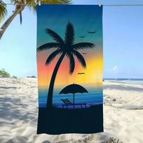 Palm Tree Towel Beach Oversized Soft Ultra Absorbent Quick Drying Large Pool Travel Camping Bathroom STJ40x70CM