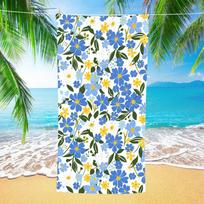 Tropical Green Monstera Leaf Beach Towel Minimal Palm Botanical Print Quick Dry Absorbent Lightweight Towel for Summer Beach 50X100cm &1pc