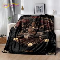 Viking Norse Mythology Yggdrasil Tree of Life Soft Plush Blanket,Flannel Blanket Throw Blanket for Living Room Bedroom Bed Sofa Size: 75*100cm, Weight: 230 GSM