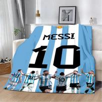 Football Star Printed Blanket Picnic Blankets Warm Blanket Soft and M-messis Comfortable Blanket Home Travel Birthday Gift Size: 75*100cm, Weight: 230 GSM