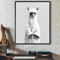 Alpaca Deer Cat Dog Panda Funny Gift Poster Sticky Wall Art Printing Waterproof Home Living Bed Room Bar Hallway Aesthetic Decor 21*30cm No Frame