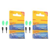 4 PCS Night Fishing Fluorescent Light Reusable Soft Light Larger Luminous Area Lightweight Float Glow Stick for Fishing yellow