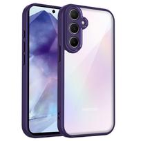 For Samsung Galaxy S24 FE S24FE Case Air Cushion Shockproof Silicone Bumper Clear Matte Back Cover Hard Case for Samsung S24 FE Pc + tpu&Galaxy S24 FE violetinė
