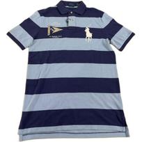 Polo Ralph Lauren Big Pony Classic Fit Logo Embroidered Cotton Striped Short Sleeve Polo Shirt Men tops 710913634-001 XL