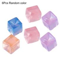 Skaidrus spaudžiamas žaislas Kvadratinis ledo kubas/Katės letena Spaudžiamas kamuoliukas Sensorinis žaislas Mažas streso malšinimo Fidget žaislas Suaugusiems 6pcs Square