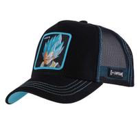 Dragon Ball Z Mens Freegun Vegeta Capslab Trucker Cap One Size juoda