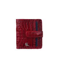 Bordowy portfel damski Canaletto ze skóry licowej croco - elegancki, kompaktowy i funkcjonalny PD1042s162