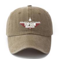 TOP GUN MAVERICK  Men'S Classic Vintage Baseball Cap, Adjustable  Hat with Curved Brim, Casual Outdoor Sports Adjustable chaki