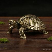 Gryno vario vėžlio statula Vintažinės žalvario vėžlio figūrėlės Stalo Feng Šui ornamentas Miniatiūros Antikvarinis arbatos augintinis Amatai Dovanos onesize