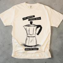 Life Happens Coffee Helps Shirt, Moka Pot T shirt, Unisex Comfort Colors Tee, Coffee Lover Gift, Italian Coffee Tee, Funny Barista Gift 3XL