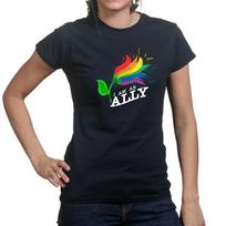 Ladies I Am An Ally Pride Gay Lesbian Bisexual LGBT Diversity T-Shirt Tee Top T-Shirt S