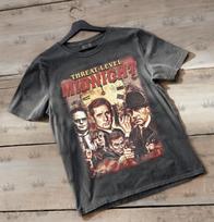 Threat Level MidnighT-Shirt, The Office Michael Scott Agent Michael Scarn Retro Tee, Dunder Mifflin TV Show Fan Gift, Funny Unisex Top ID 4XL