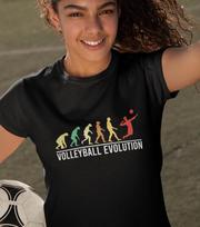 Funny Evolution Of Human Volleyball Shirt Volleyball Player Evolution Shirt Perfect Gift For Volleyball Lovers Shirts Outdoor Gaming Shirt S