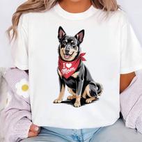 I Love Mom Australian Kelpie Shirt, Dog Lover Mothers Day Gift, Kelpie Mom Tee, Pet Lover Gift, Australian Kelpie Owner, Cute Dog Mom 4XL