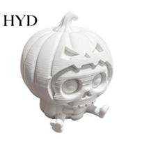 Cute Skull Doll Pumpkin Ornament, Hollow Ghost Face Design, 3D Printed Spooky Design Detailed Layered Halloween Figurine, for Desktop balta