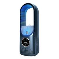 Naujas nešiojamas mini oro kondicionierius USB oro aušintuvas be menčių elektrinis ventiliatorius 6 greičių tylus laikmatis oro kondicionierius aušinimo ventiliatorius, drėkintuvas mėlyna