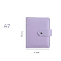 New Design A7 Spiral Binder Multi-Color PU Leather Journal Refillable Notebook Cover Loose-leaf Planner Cover (Excluding Paper) (Purple,48 Pages&11.7*14.5cm) violetinė