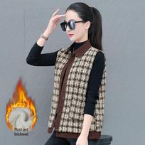 JOHLIN DREAM Women's Chic Fleece-Lined Vest XL kava
