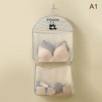 Large Capacity Storage Net Cartoon Panda Socks Underwear Hanging Bag 2/3 Layer Dormitory Wardrobe Breathable Mesh Pocket Storage A1