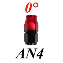 AN4 AN6 AN8 AN10 AN12 For Swivel PTFE Oil Fuel Line Hose End Fitting Straight 0°/45°/90°/180° Reusable Hose End Fitting Adapter AN4 0 Degree