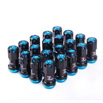 New R40 Style 44mm Wheel Nuts M12x1.5/1.25 Racing Lug Nuts 20pcs lock racing lug nuts + 2 set security key M12x1.25 mėlyna