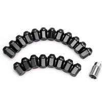 20PCS Aluminum Racing Lug Nuts - M12x1.5/M12x1.25 (35mm) Anti-Theft Wheel Nuts for Nissan/Toyota/Honda/Ford M12x1.25 juoda