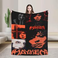 Lady Gaga Mayhem Album Super Warm Blanket Travel Plush Throw Blanket Novelty Couch Chair Flannel Bedspread Sofa Bed Cover Size: 75*100cm, Weight: 230 GSM