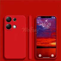 For Xiaomi Redmi Note 13 Pro Case Liquid Silicone Plain Rubber Soft Protect Case Redmi Note 13 Pro Cover Redmi Note 13 Pro Plus Redmi Note 13 Pro 4G raudona
