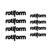 8 vnt. Rotiform ratų logotipo lipdukas | Automobilio ratlankių vinilinė išpjauta decal raudona