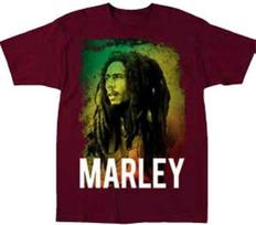 Official Licensed Bob Marley Maroon Portrait T Shirt Reggae Rasta Natty M