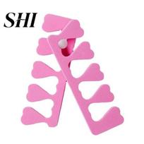 Finger Spacer 2Pcs/Set Toe Separator Soft High Elasticity Sponge Nail Gentle Art Manicure Pedicure Gel Dividers Tools for Adult Stretcher rožinė