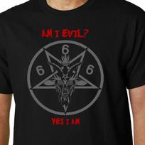 Am I Evil Yes I Am TShirt Diamond Head Satan Lavey Heavy Metal Sabbath Slogan S