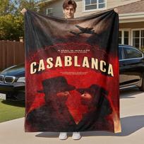 1 vnt. Casablanca Lauko flanelinis pledas Minkštas pliušinis dekoras iškyloms, stovyklavimui, miegamajam, žaidimų kambariui arba pietų pertraukain1228A 75X95CM
